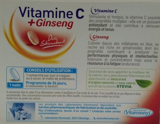 Vitarmonyl Vitamine C + Ginseng